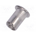 YT-36454; Rivet nuts; M6; aluminium; Ømount.hole: 8.9mm; L: 14mm; Head: flat; YATO