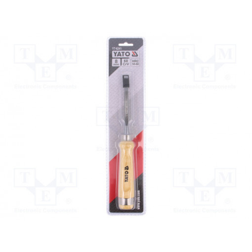 YT-6241; Chisel; Application: for wood; Mat: Chrom-vanadium steel; 8mm; YATO