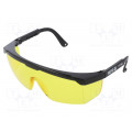 YT-7362; Safety spectacles; Lens: yellow; Classes: 1; Protection class: II; YATO