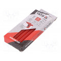 YT-82442; Hot melt glue; Ø: 7.2mm; red; L: 100mm; Bonding: 20÷30s; 12pcs.; YATO