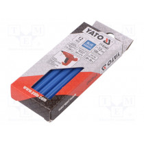 YT-82443; Hot melt glue; Ø: 7.2mm; blue; L: 100mm; Bonding: 20÷30s; 12pcs.; YATO