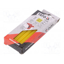 YT-82445; Hot melt glue; Ø: 7.2mm; yellow; L: 100mm; Bonding: 20÷30s; 12pcs.; YATO