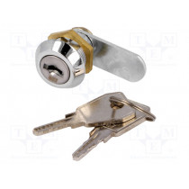 Z-0233-827-15/2/30-180; Lock; zinc and aluminium alloy; 15mm; chromium; Key code: 827; ROZTOCZE
