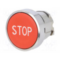 ZB4BA434; Switch: push-button; Stabl.pos: 1; 22mm; red; Illumin: none; IP66; SCHNEIDER ELECTRIC