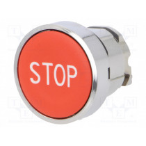 ZB4BA434; Switch: push-button; Stabl.pos: 1; 22mm; red; Illumin: none; IP66; SCHNEIDER ELECTRIC