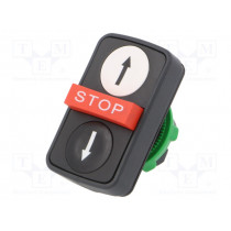 ZB5AA71124; Switch: triple; Stabl.pos: 1; 22mm; white/black; Illumin: none; IP66; SCHNEIDER ELECTRIC