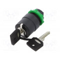 ZB5AG3; Switch: rotary with key; Stabl.pos: 3; 22mm; black; Illumin: none; SCHNEIDER ELECTRIC