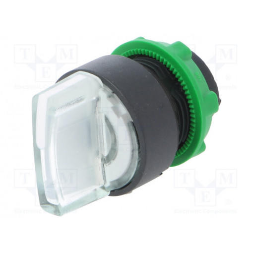 ZB5AK1213; Switch: rotary; Stabl.pos: 2; 22mm; white; Illumin: LED; IP66; Pos: 2; SCHNEIDER ELECTRIC