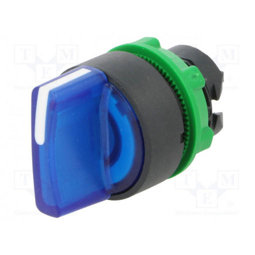 ZB5AK1363; Switch: rotary; Stabl.pos: 3; 22mm; blue; Illumin: LED; IP66; Pos: 3; SCHNEIDER ELECTRIC