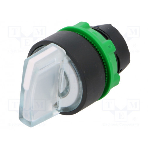 ZB5AK1413; Switch: rotary; Stabl.pos: 1; 22mm; white; Illumin: LED; IP66; Pos: 2; SCHNEIDER ELECTRIC
