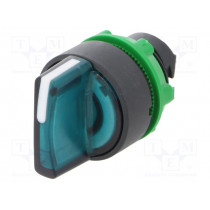 ZB5AK1533; Switch: rotary; Stabl.pos: 1; 22mm; green; Illumin: LED; IP66; Pos: 3; SCHNEIDER ELECTRIC