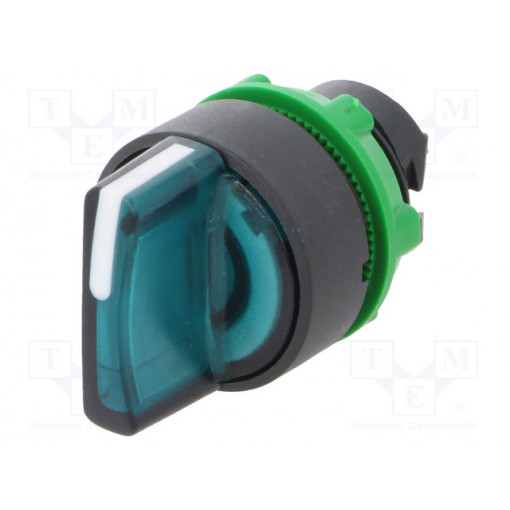 ZB5AK1533; Switch: rotary; Stabl.pos: 1; 22mm; green; Illumin: LED; IP66; Pos: 3; SCHNEIDER ELECTRIC