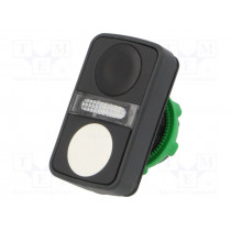 ZB5AW7A1720; Switch: double; Stabl.pos: 1; 22mm; white/black; IP66; Pos: 2; Ø22mm; SCHNEIDER ELECTRIC