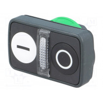 ZB5AW7A1721; Switch: double; Stabl.pos: 1; 22mm; white/black; IP66; Pos: 2; Ø22mm; SCHNEIDER ELECTRIC