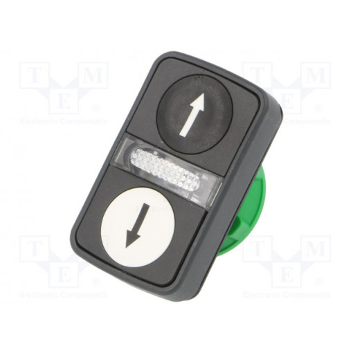 ZB5AW7A1724; Switch: double; Stabl.pos: 1; 22mm; white/black; IP66; Pos: 2; Ø22mm; SCHNEIDER ELECTRIC
