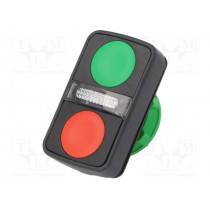ZB5AW7A3740; Switch: double; Stabl.pos: 1; 22mm; green/red; IP66; Pos: 2; Ø22mm; SCHNEIDER ELECTRIC