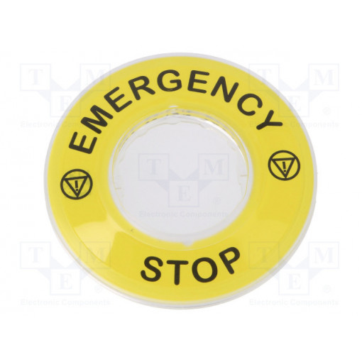 ZBY9320; Warning plate; 22mm; Harmony XB4,Harmony XB5; Ø22mm; SCHNEIDER ELECTRIC