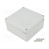 ZP120.120.60SJ TM PC; Enclosure: multipurpose; X: 120mm; Y: 120mm; Z: 60mm; ZP; light grey; KRADEX