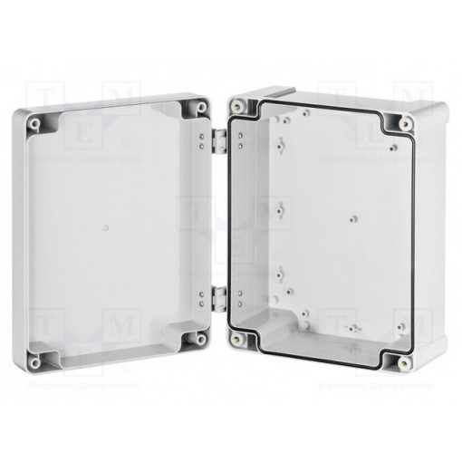 ZP240.190.105 SET 1; Enclosure: multipurpose; X: 190mm; Y: 240mm; Z: 105mm; ZP; light grey; KRADEX