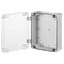 ZP240.190.105 SET 2; Enclosure: multipurpose; X: 190mm; Y: 240mm; Z: 105mm; ZP; light grey; KRADEX