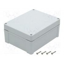 ZP240.190.105JH TM PC; Enclosure: multipurpose; X: 190mm; Y: 240mm; Z: 105mm; ZP; light grey; KRADEX