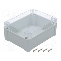 ZP240.190.105JPH TM PC; Enclosure: multipurpose; X: 190mm; Y: 240mm; Z: 105mm; ZP; light grey; KRADEX