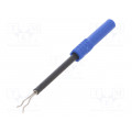 ZPK 8066 NI/BL; Test probe; 1A; blue; Socket size: 4mm; Plating: nickel plated; SCHÜTZINGER