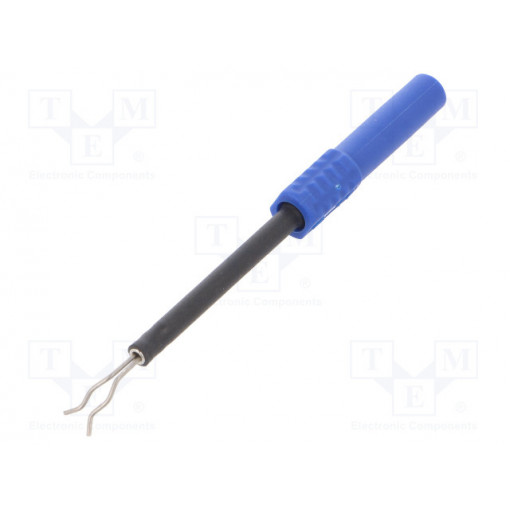 ZPK 8066 NI/BL; Test probe; 1A; blue; Socket size: 4mm; Plating: nickel plated; SCHÜTZINGER