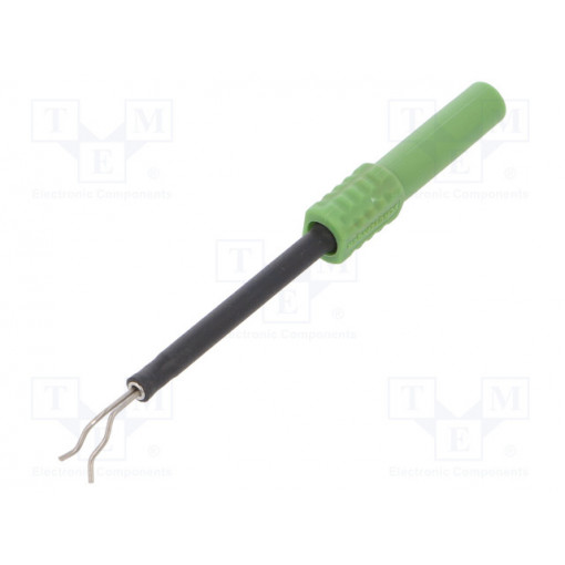 ZPK 8066 NI/GN; Test probe; 1A; green; Socket size: 4mm; Plating: nickel plated; SCHÜTZINGER