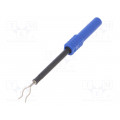 ZPK 8188 NI/BL; Test probe; 1A; blue; Socket size: 4mm; Plating: nickel plated; SCHÜTZINGER