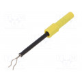 ZPK 8188 NI/GE; Test probe; 1A; yellow; Socket size: 4mm; Plating: nickel plated; SCHÜTZINGER