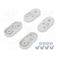 ZWM20 PC; Set of clips; Kit: 4 holders,4x nut M4,screw M4 x4; KRADEX