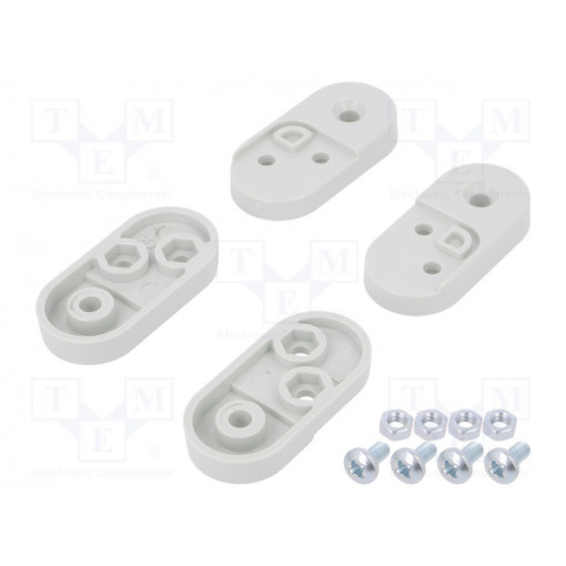 ZWM20 PC; Set of clips; Kit: 4 holders,4x nut M4,screw M4 x4; KRADEX