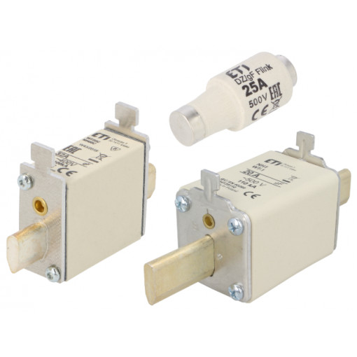 004119201; Fuse: fuse; quick blow; 25A; 400VAC; ceramic,industrial; NH00C; ETI POLAM