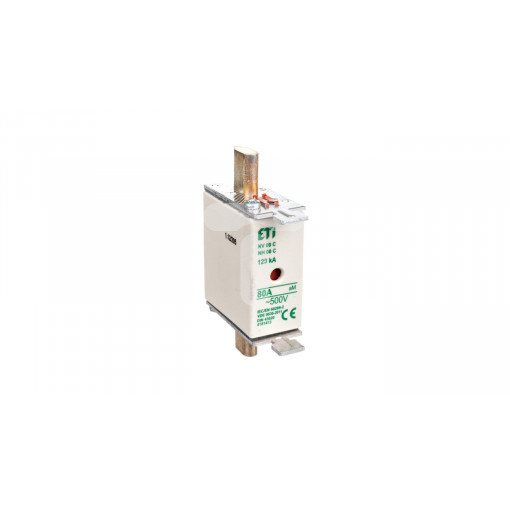 004181413; Fuse: fuse; aM; 80A; 500VAC; ceramic,industrial; NH00C; WT-NH; ETI POLAM