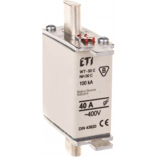 004119203; Fuse: fuse; quick blow; 40A; 400VAC; ceramic,industrial; NH00C; ETI POLAM