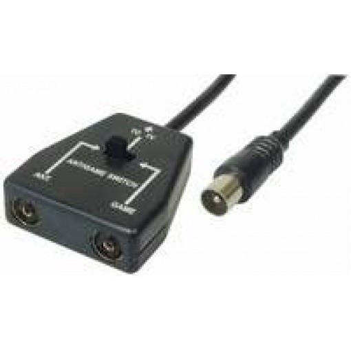 1OUT-2IN_W_HQ; Spliters ANT/GAME ar slēdzi, HQ