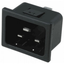 ACC.C20.SCH.02; IEC 16A/250VAC C20 spraudnis šasijas ar fiksatoriem 6.3mm konektori ACC.C20.SCH.02; IEC 16A/250VAC C20 spraudnis šasijas ar fiksatoriem 6.3mm konektori
