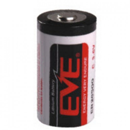EVE ER26500 S/STD. 3,6V 8,5AH; Battery: lithium; 3.6V; C; Ø26x50mm; 8500mAh; non-rechargeable; EVE BATTERY CO.