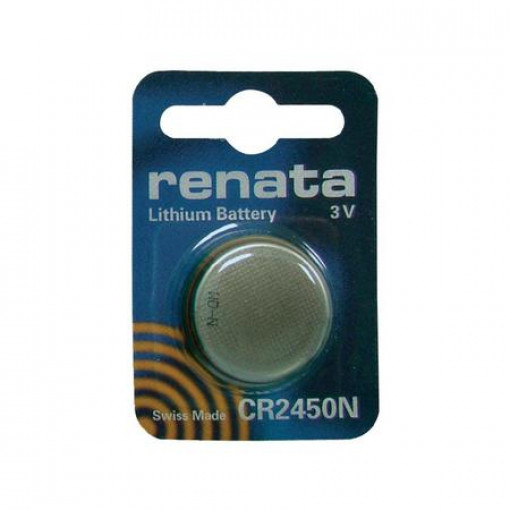 CR2450N B1; Battery: lithium; 3V; CR2450,coin; Batt.no: 1; Ø24x5mm; 540mAh; RENATA
