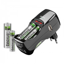 BCUA.150.42.TX.B; Univ. AA,AAA lād. 150mA 4v.2k. Tecxus TC 200 + 2xAA un  2xAAA Tecxus akum.