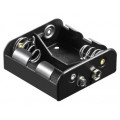 BHC2.B.9V; Cx2gb. holderis blakus 9V-k. 62x45x24mm