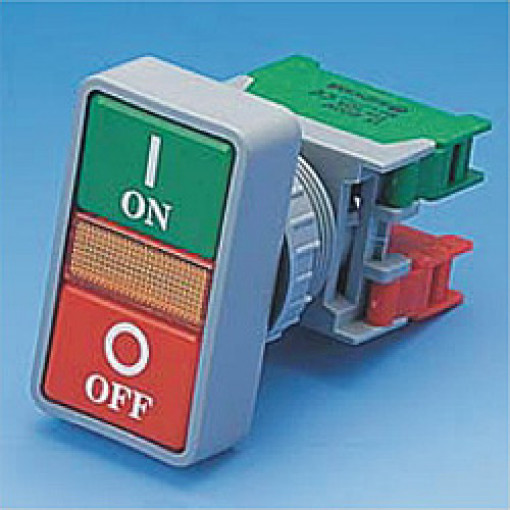 DPB-30-1O/C; Switch: double; Stabl.pos: 1; NC + NO; 30mm; green/red; IP65; Pos: 2; AUSPICIOUS DPB-30-1O/C; Switch: double; Stabl.pos: 1; NC + NO; 30mm; green/red; IP65; Pos: 2; AUSPICIOUS