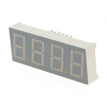 ELF511SYGWA/S53; 14.22mm CC zaļš 4.5mcd 4x7seg. indikators