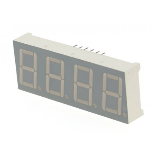 ELF511SYGWA/S53; 14.22mm CC zaļš 4.5mcd 4x7seg. indikators