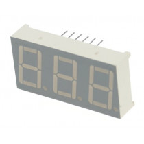 ELT511SURWA/S53; 14.22mm CC sarkans 4.5mcd 3x7seg. indikators LP