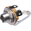 JC-124/6.35MM; Socket; Jack 6,3mm; female; stereo; open; for panel mounting; 9mm; NINIGI