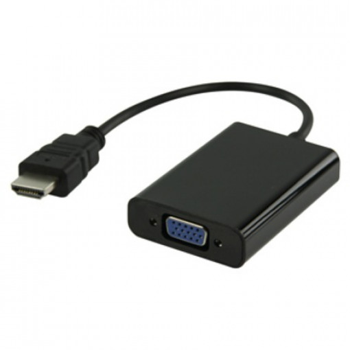 AK-AD-42; Adapter; D-Sub 15pin HD socket,HDMI plug; 0.15m; Colour: black; AKYGA
