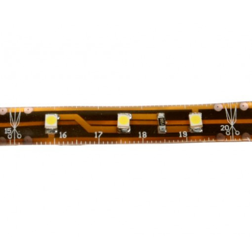 LED-LB3528-G-S; 50x8mm 3xLED zaļa 7lm 12V 20mA līmlenta, silikons