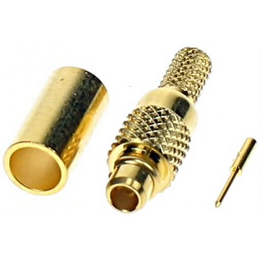 MMCX.RG174.S; MMCX spraudnis taisnais Crimp RG174 GOLD RG188/RG316 50Ω